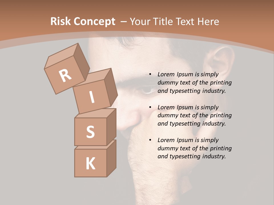 Man Concentrated Serious PowerPoint Template
