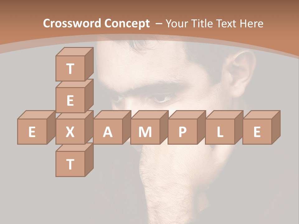 Man Concentrated Serious PowerPoint Template