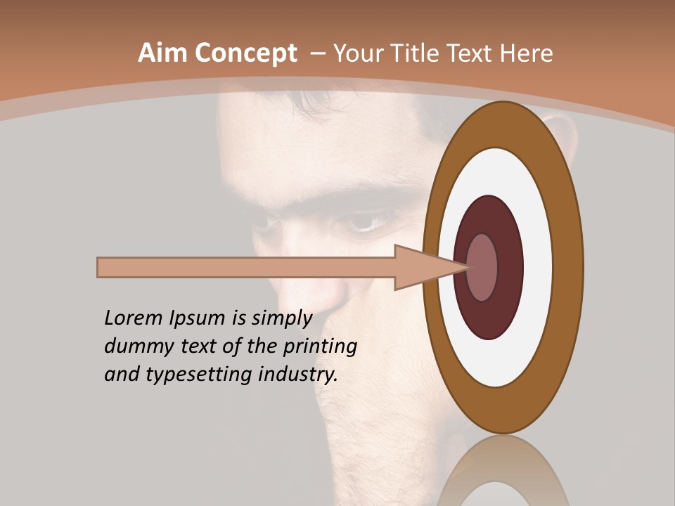 Man Concentrated Serious PowerPoint Template