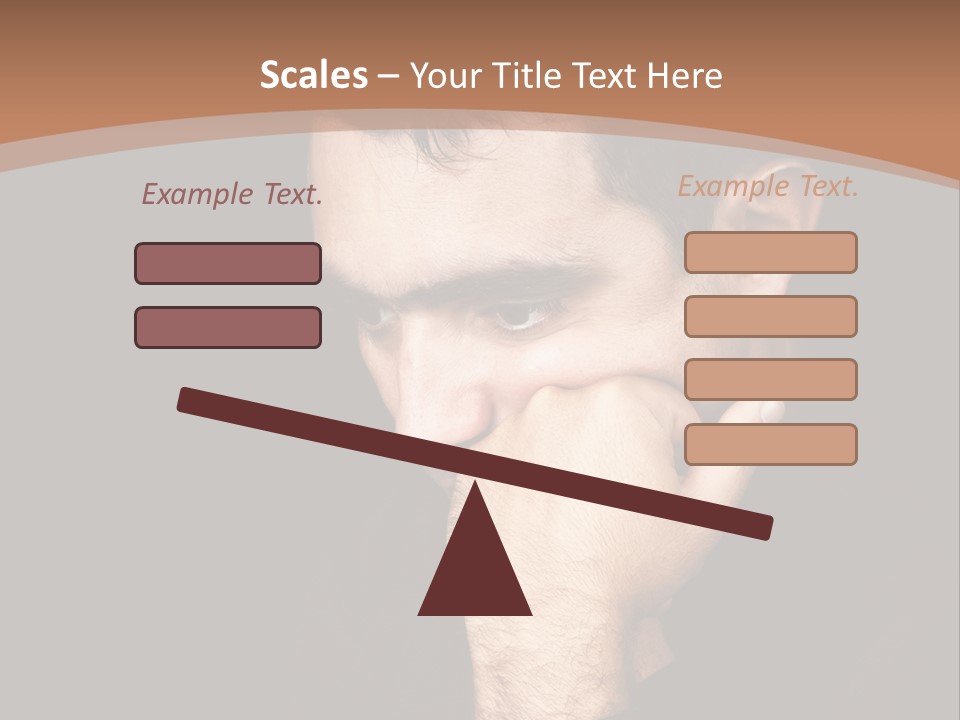 Man Concentrated Serious PowerPoint Template