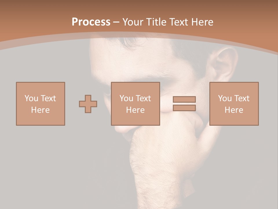 Man Concentrated Serious PowerPoint Template