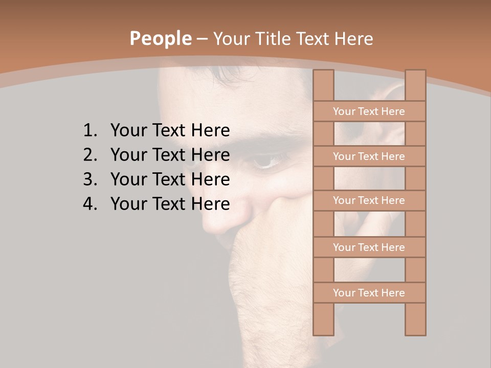 Man Concentrated Serious PowerPoint Template