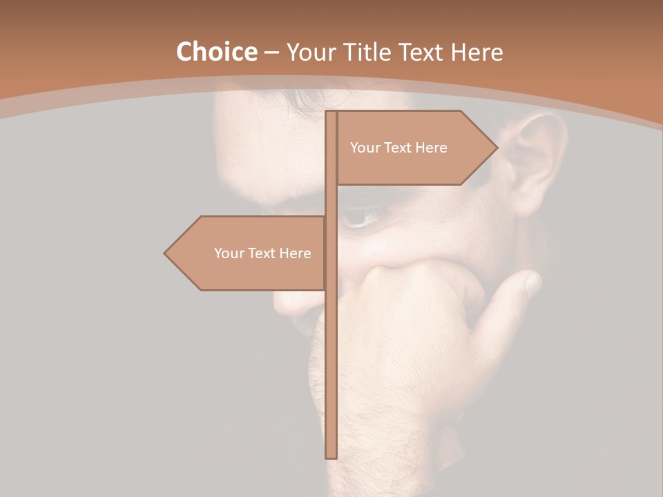 Man Concentrated Serious PowerPoint Template