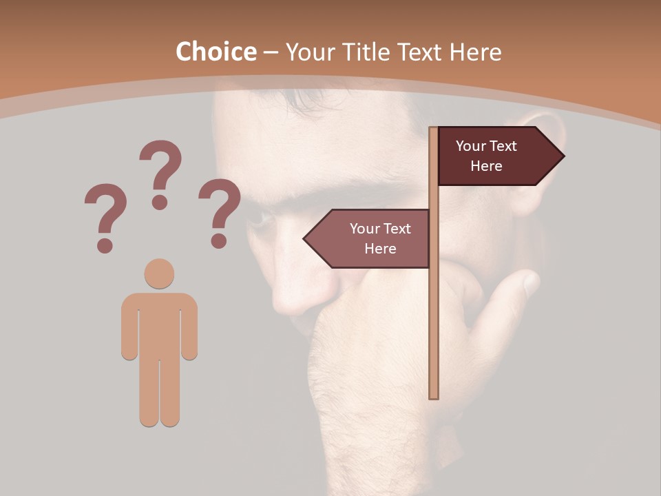 Man Concentrated Serious PowerPoint Template