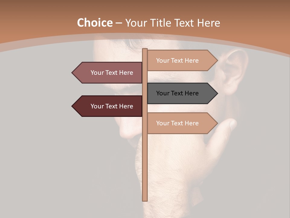Man Concentrated Serious PowerPoint Template