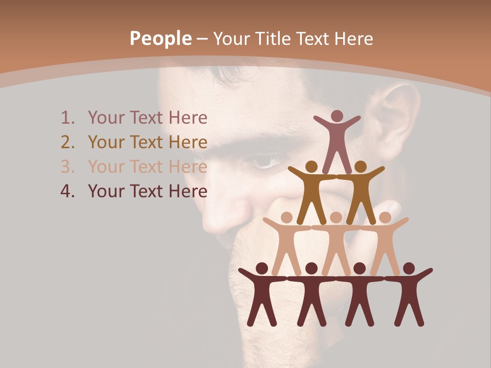 Man Concentrated Serious PowerPoint Template