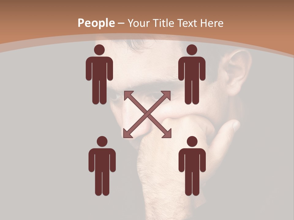 Man Concentrated Serious PowerPoint Template