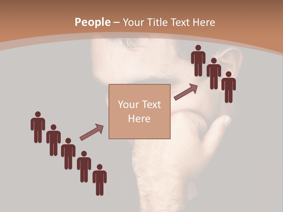 Man Concentrated Serious PowerPoint Template