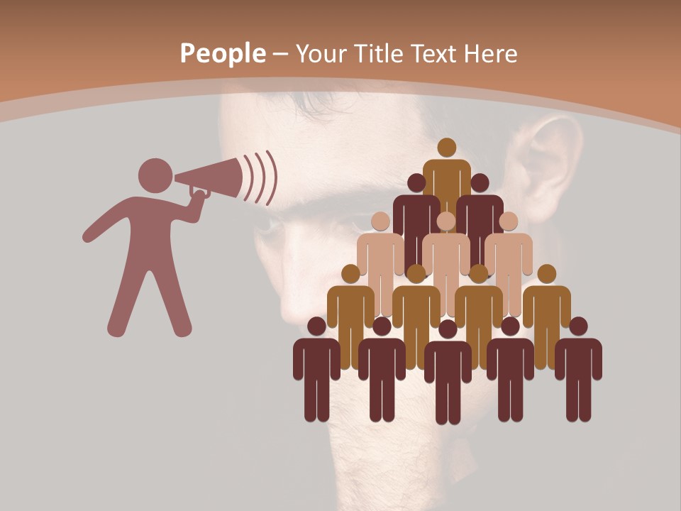 Man Concentrated Serious PowerPoint Template