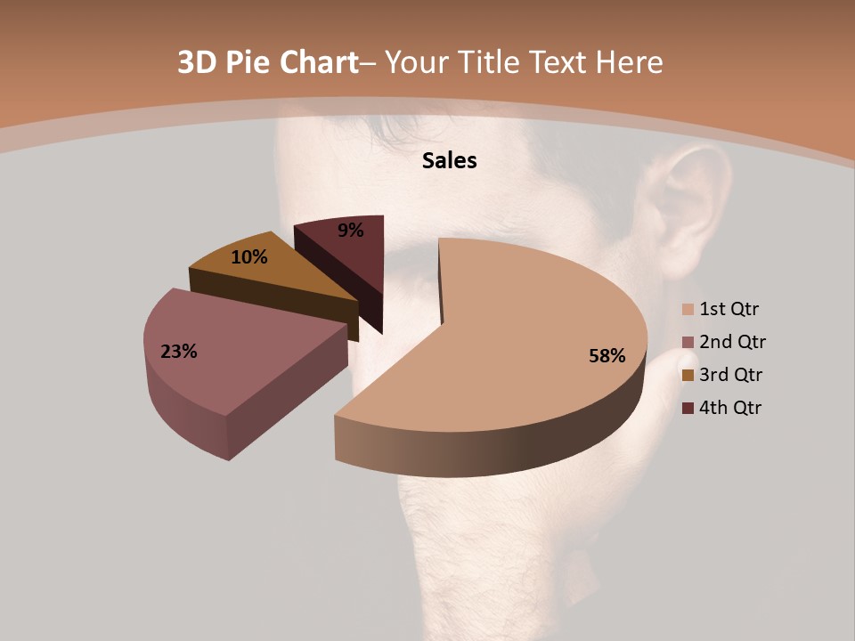 Man Concentrated Serious PowerPoint Template