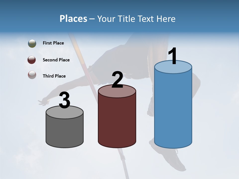 Decathlete High Jump Casual PowerPoint Template