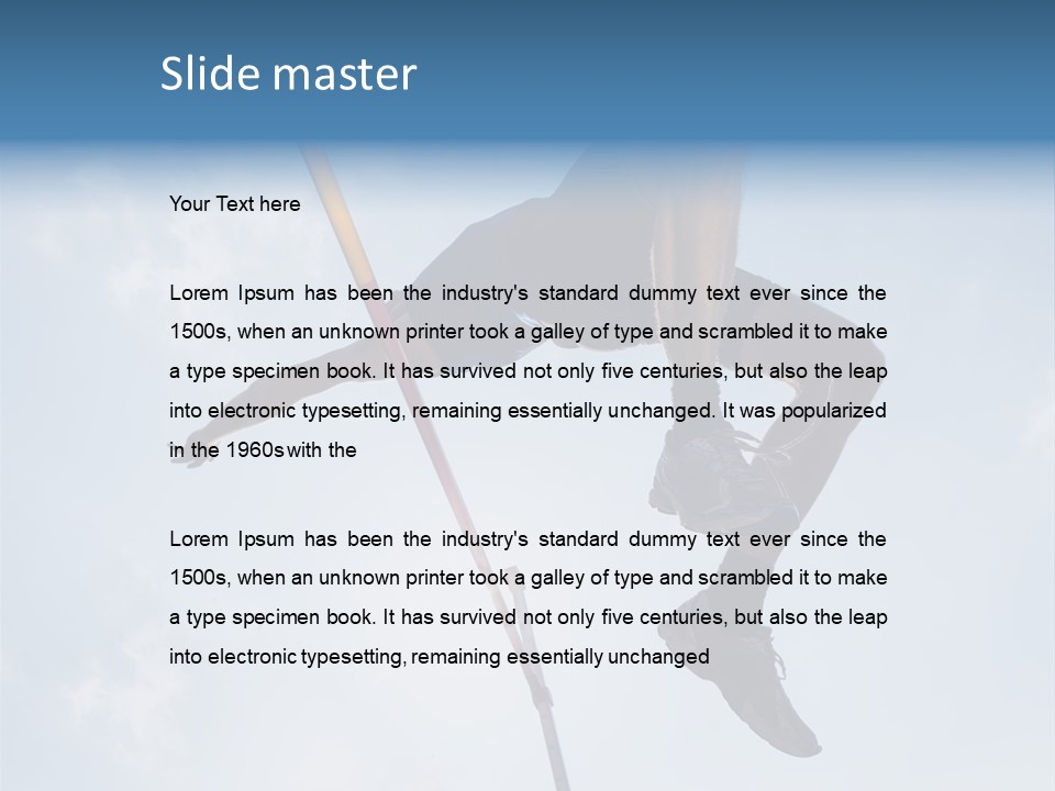 Decathlete High Jump Casual PowerPoint Template