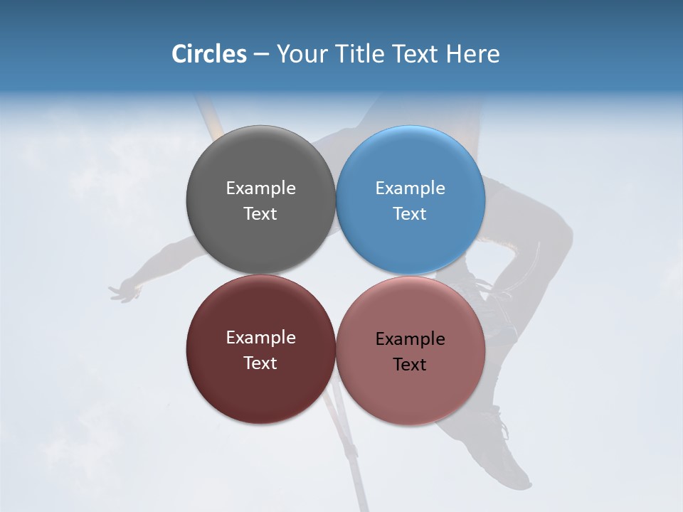 Decathlete High Jump Casual PowerPoint Template