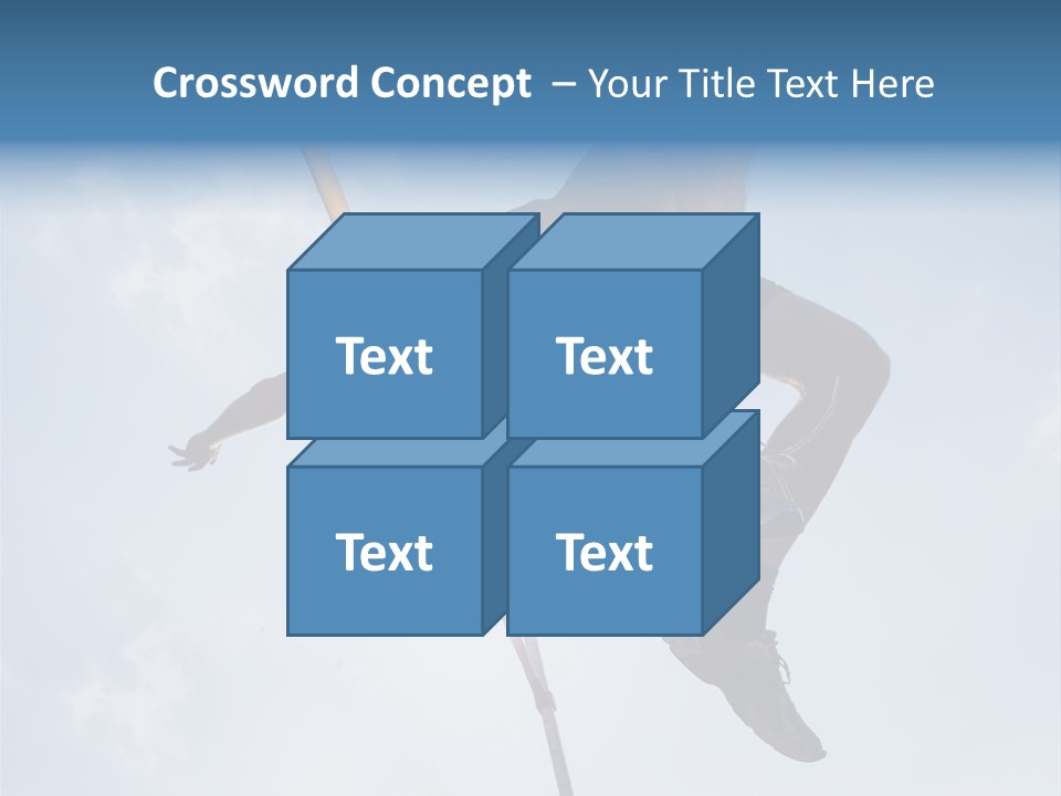 Decathlete High Jump Casual PowerPoint Template