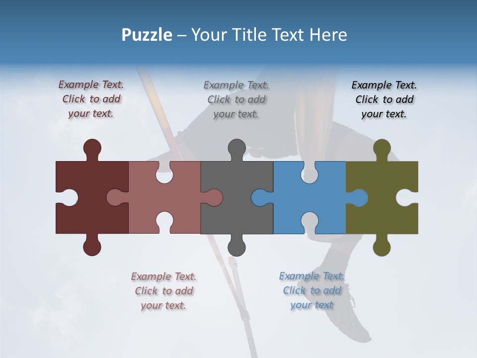 Decathlete High Jump Casual PowerPoint Template