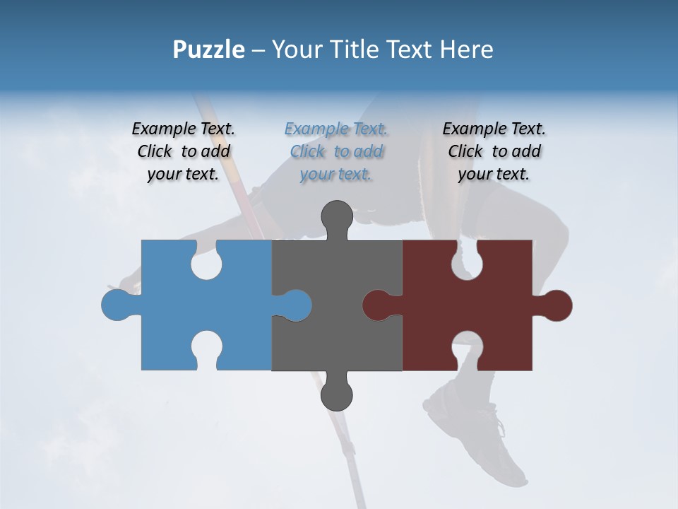 Decathlete High Jump Casual PowerPoint Template