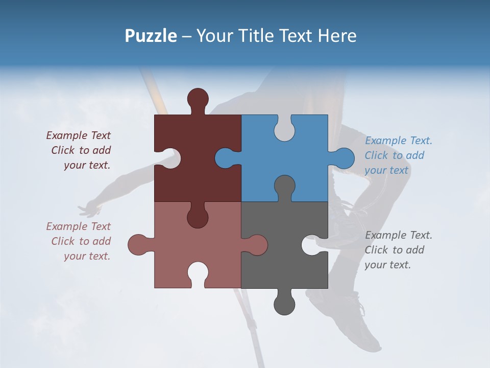 Decathlete High Jump Casual PowerPoint Template