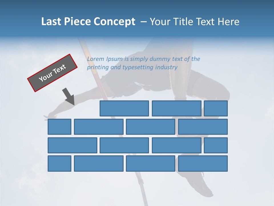 Decathlete High Jump Casual PowerPoint Template