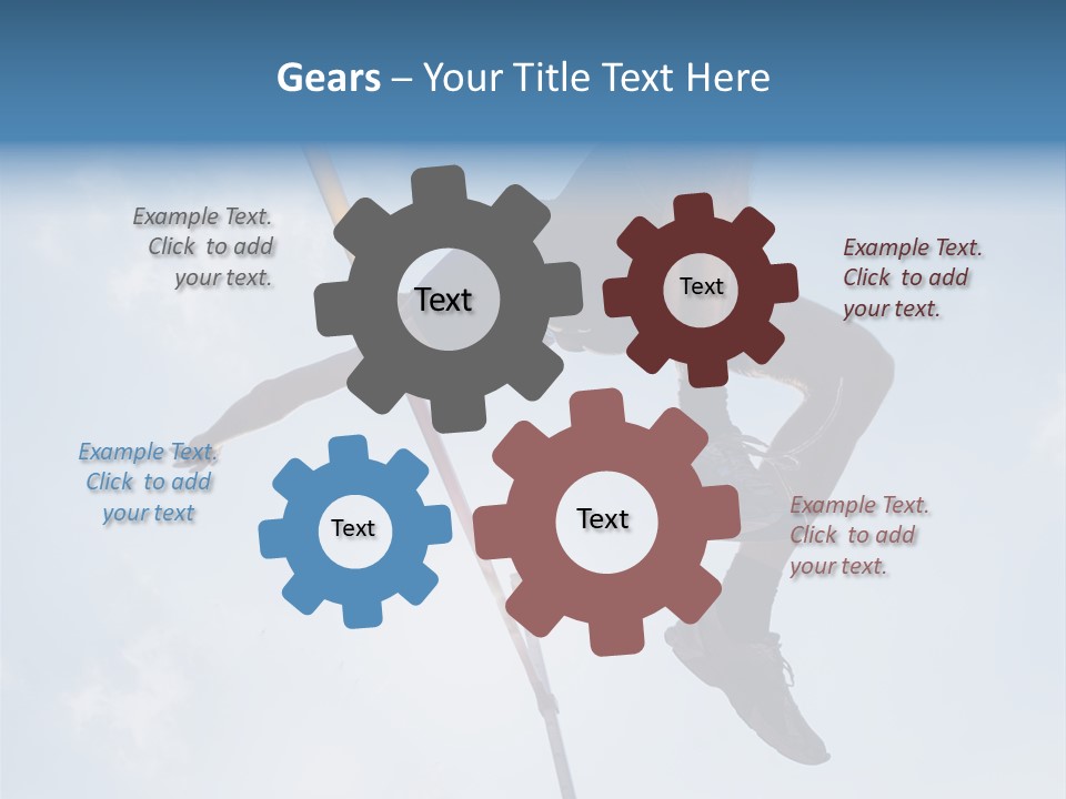 Decathlete High Jump Casual PowerPoint Template