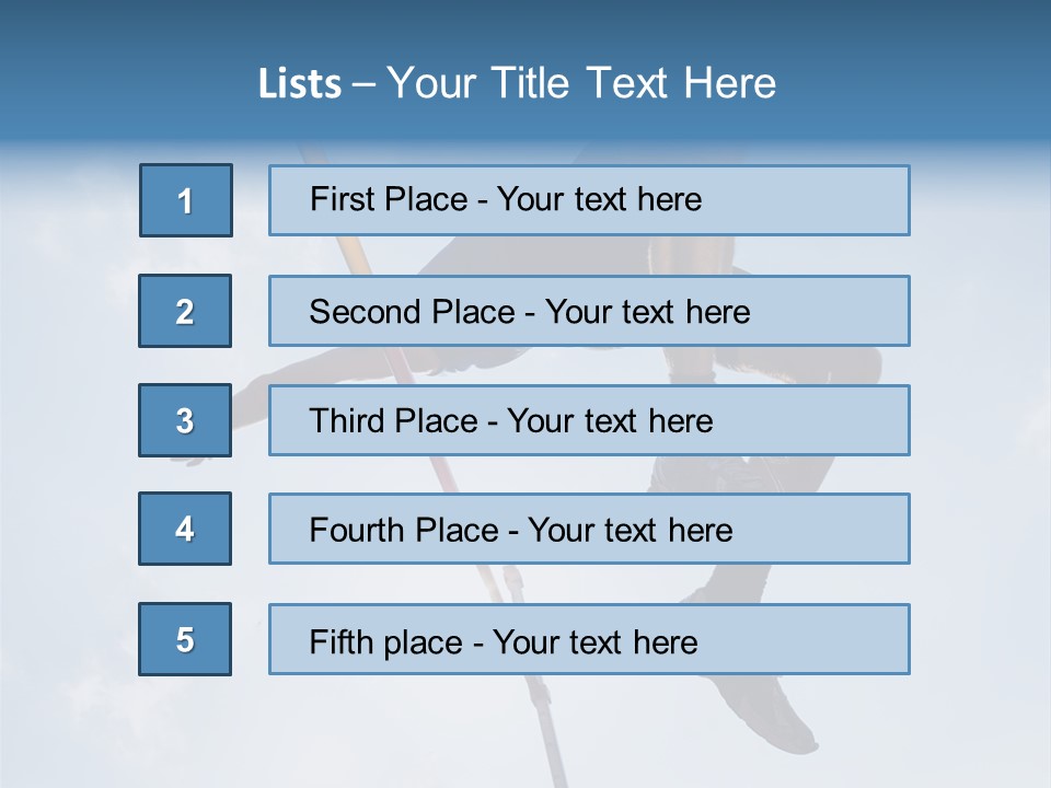 Decathlete High Jump Casual PowerPoint Template