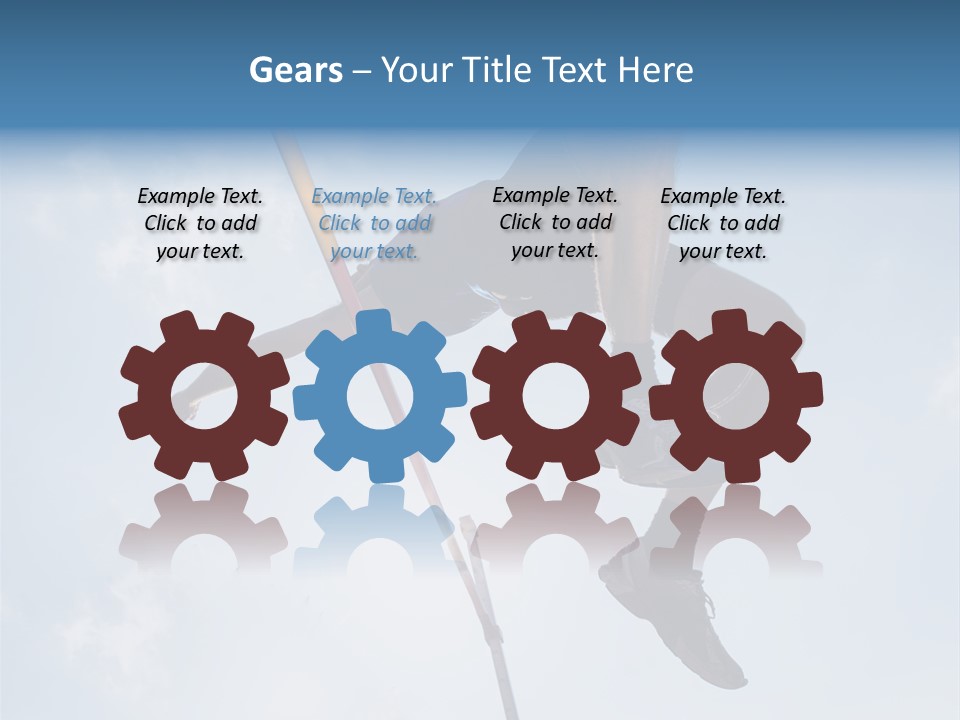 Decathlete High Jump Casual PowerPoint Template