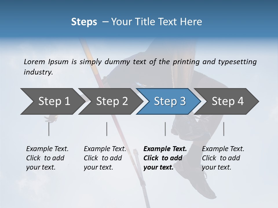 Decathlete High Jump Casual PowerPoint Template