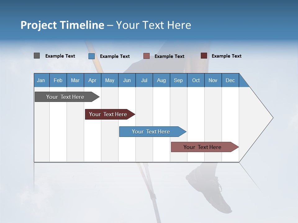 Decathlete High Jump Casual PowerPoint Template