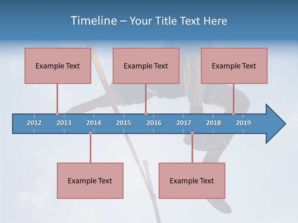 Decathlete High Jump Casual PowerPoint Template