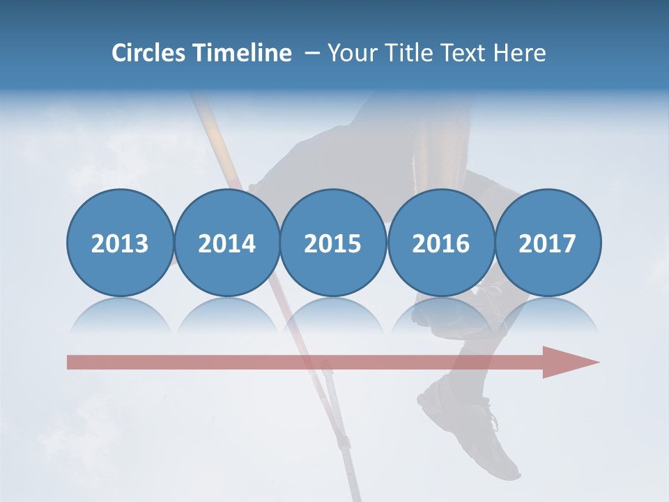 Decathlete High Jump Casual PowerPoint Template