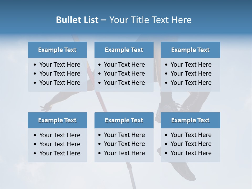 Decathlete High Jump Casual PowerPoint Template