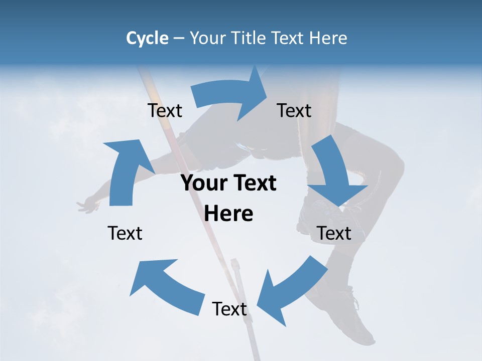 Decathlete High Jump Casual PowerPoint Template