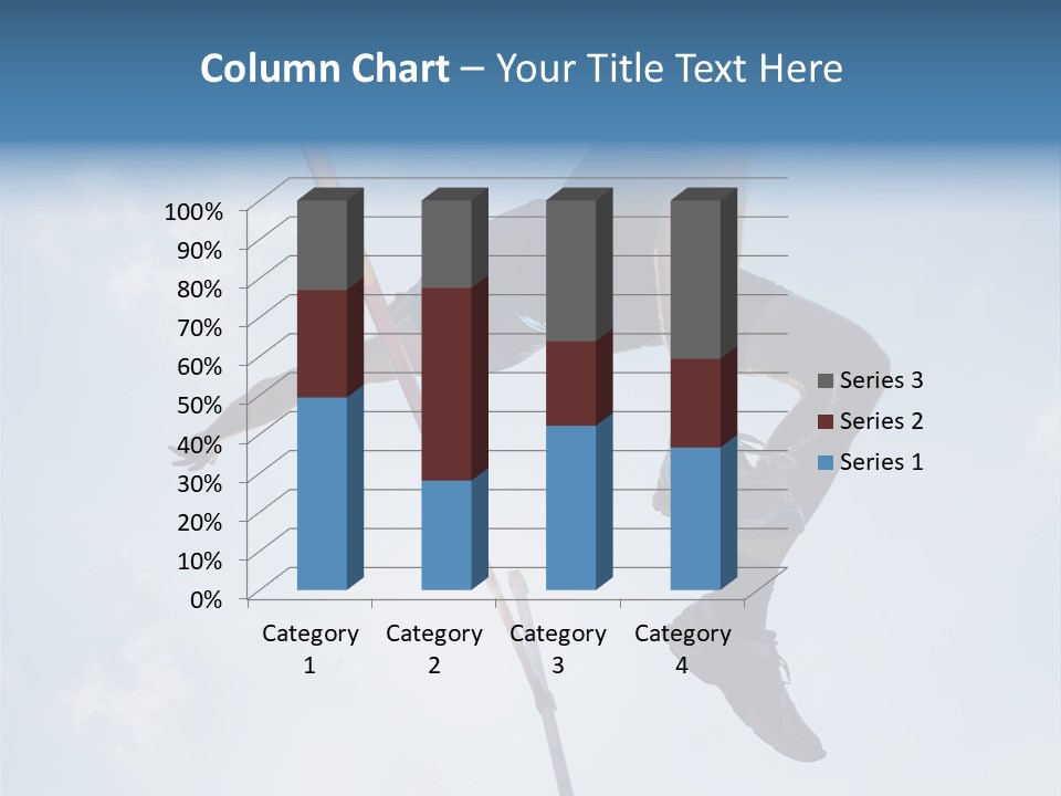 Decathlete High Jump Casual PowerPoint Template