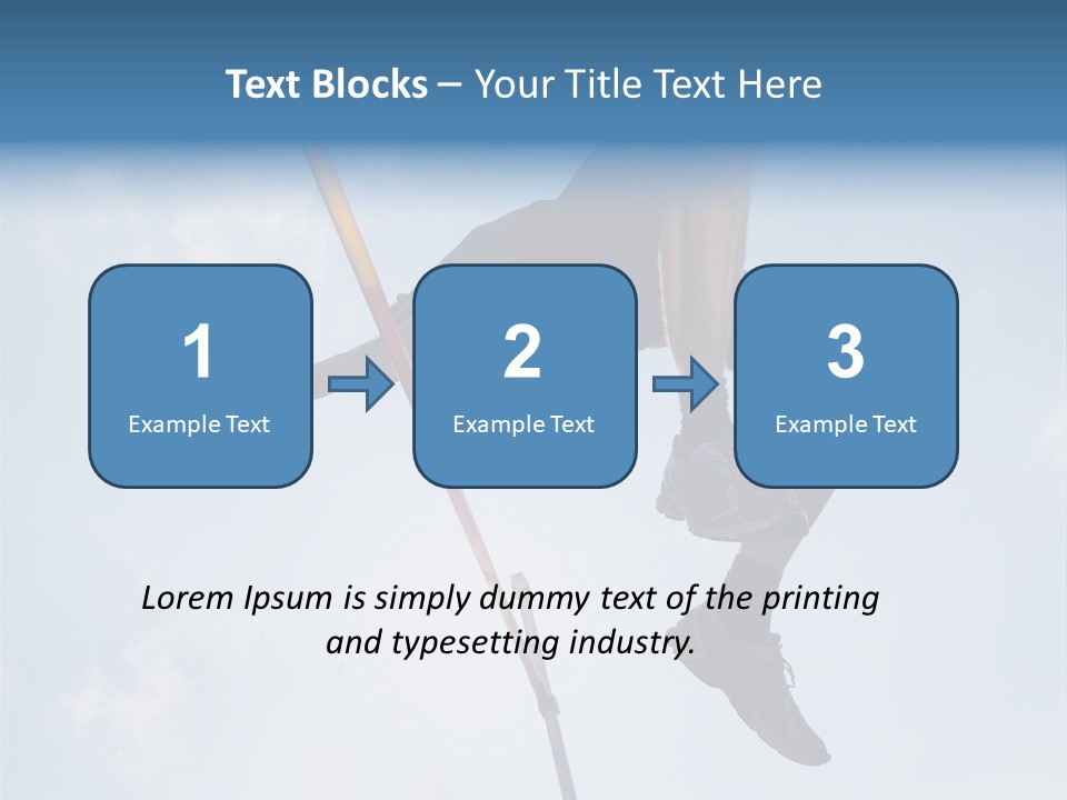 Decathlete High Jump Casual PowerPoint Template