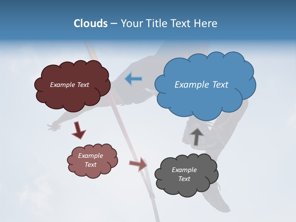 Decathlete High Jump Casual PowerPoint Template
