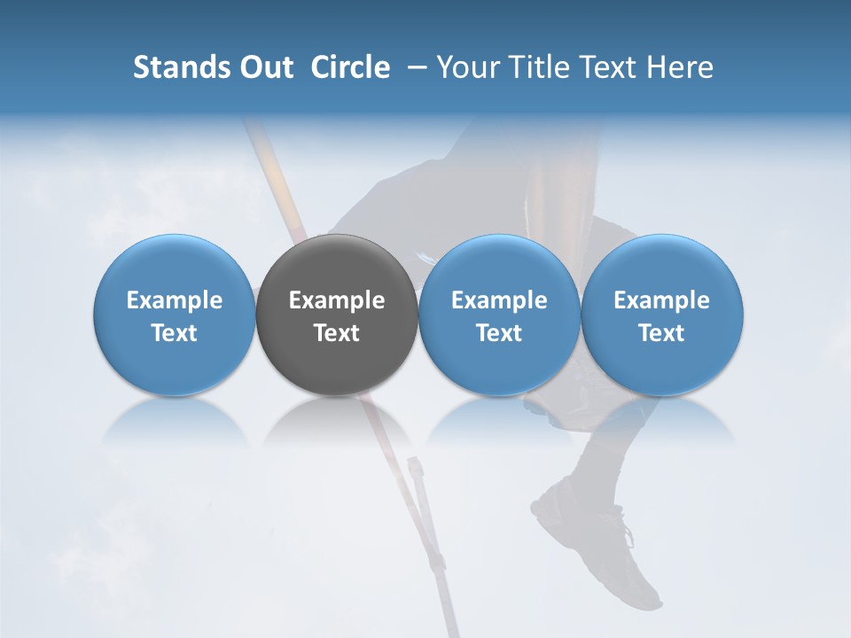 Decathlete High Jump Casual PowerPoint Template