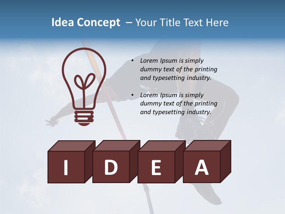 Decathlete High Jump Casual PowerPoint Template