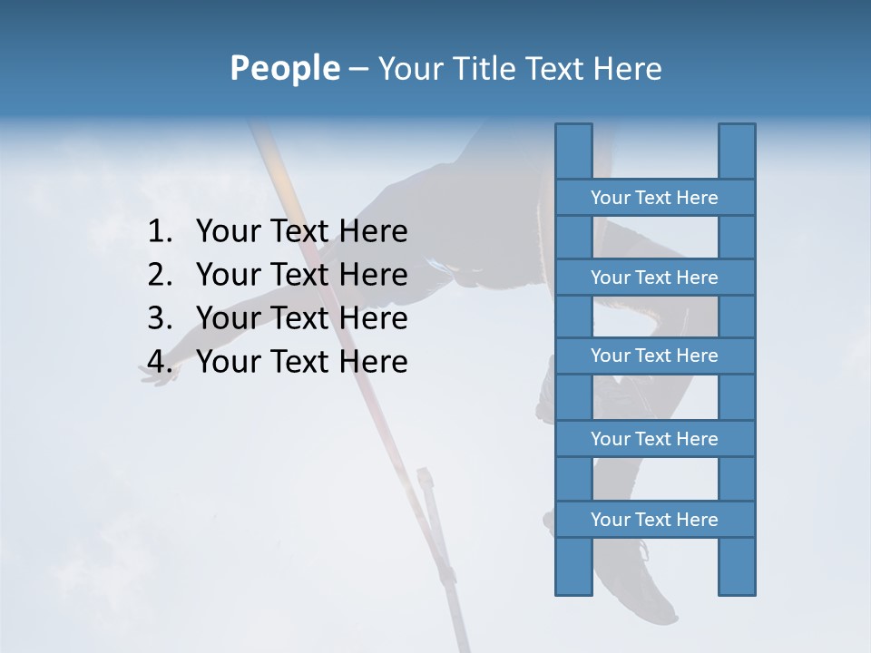 Decathlete High Jump Casual PowerPoint Template