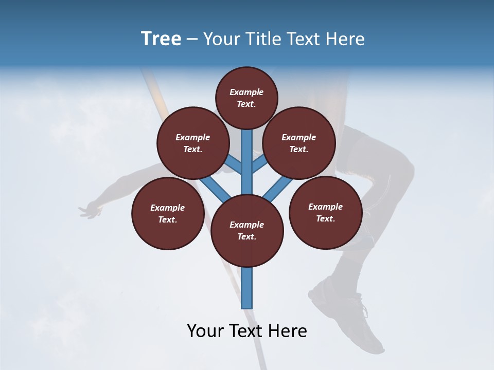 Decathlete High Jump Casual PowerPoint Template