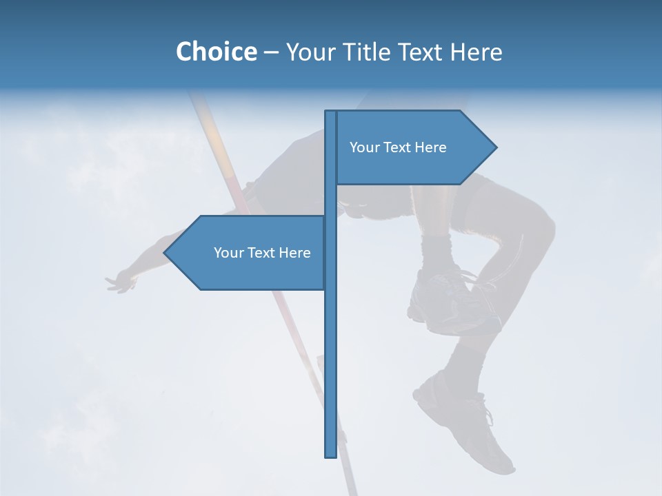 Decathlete High Jump Casual PowerPoint Template