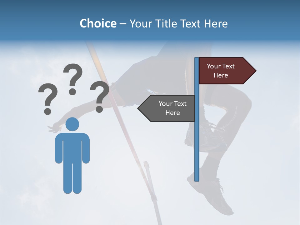 Decathlete High Jump Casual PowerPoint Template