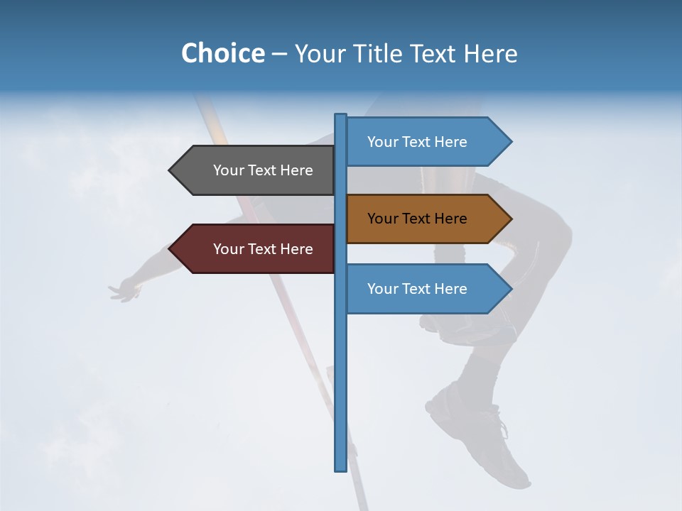 Decathlete High Jump Casual PowerPoint Template