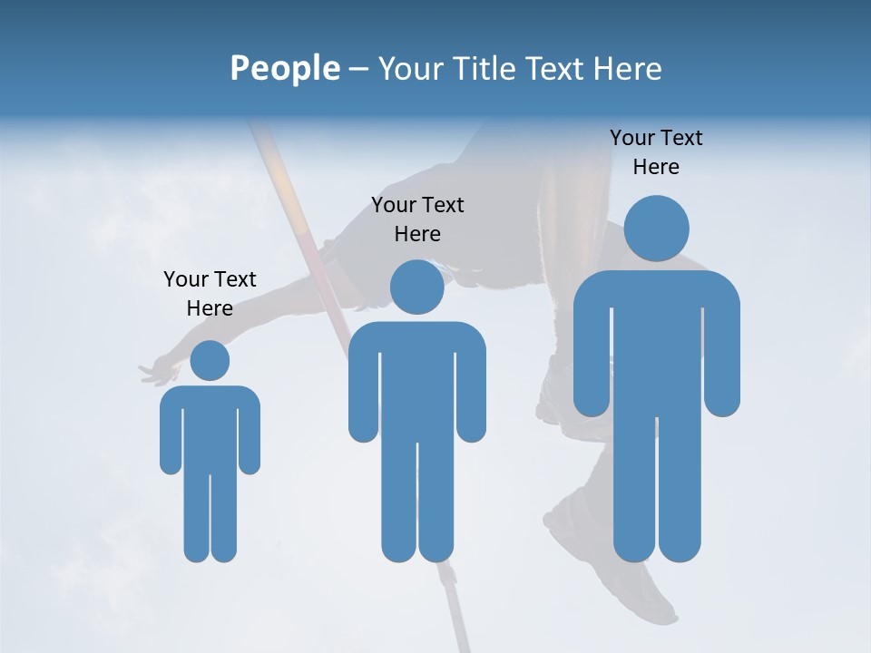 Decathlete High Jump Casual PowerPoint Template