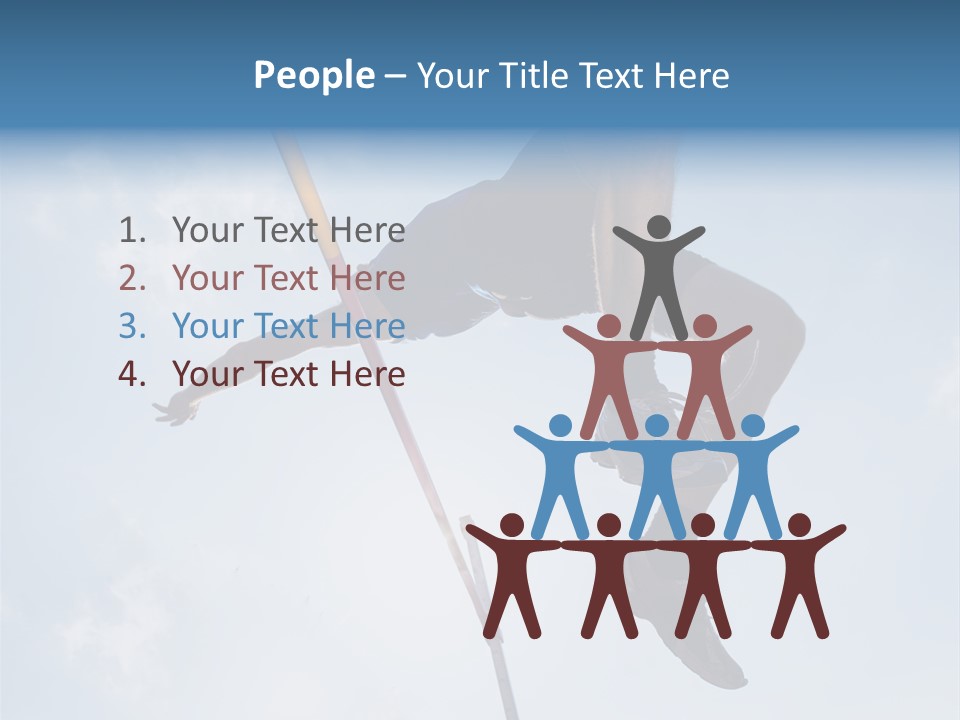 Decathlete High Jump Casual PowerPoint Template