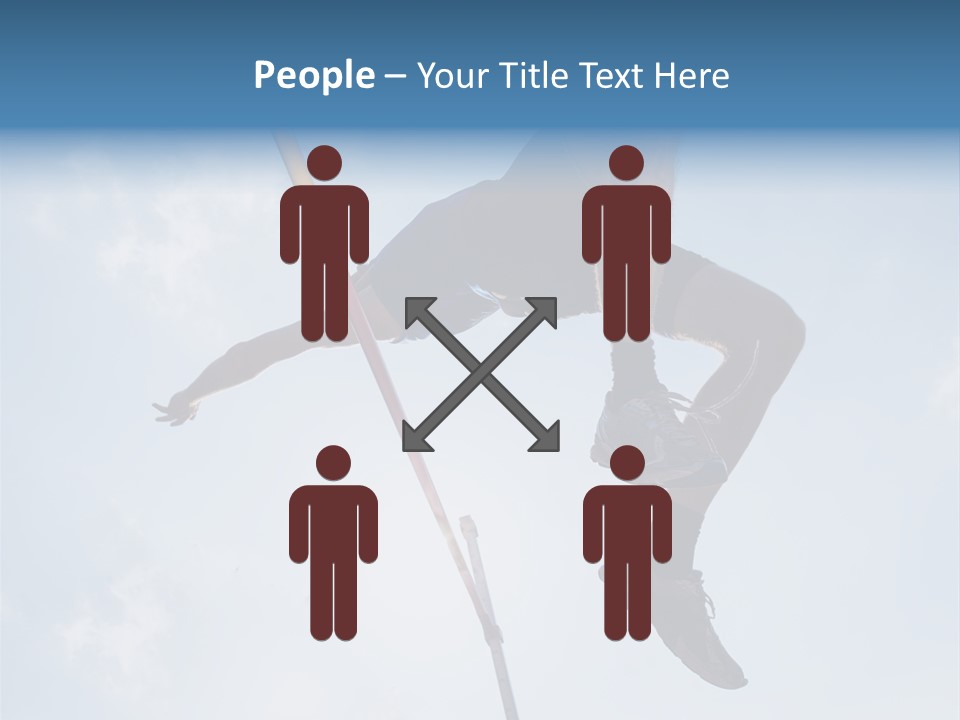 Decathlete High Jump Casual PowerPoint Template