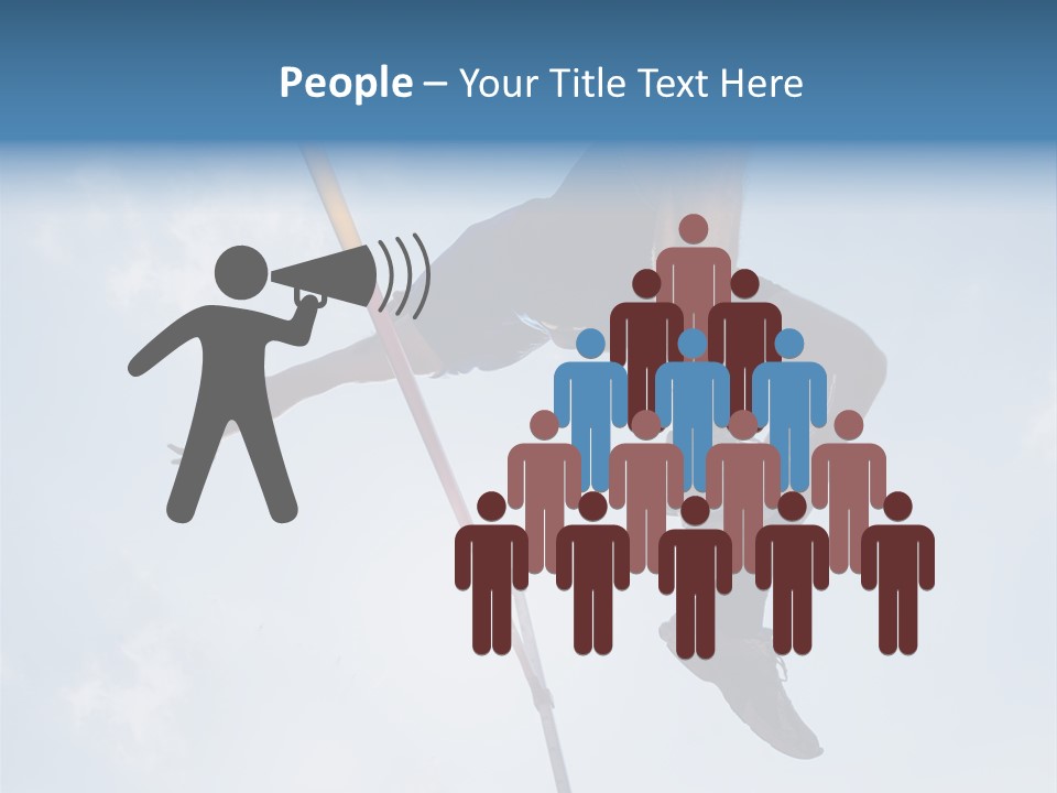 Decathlete High Jump Casual PowerPoint Template