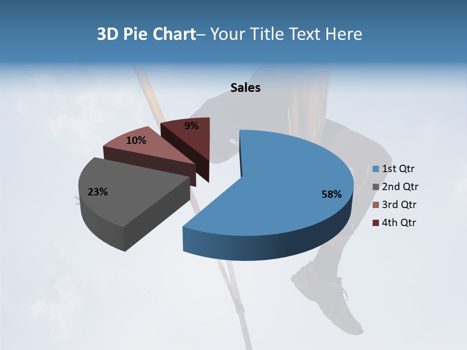 Decathlete High Jump Casual PowerPoint Template