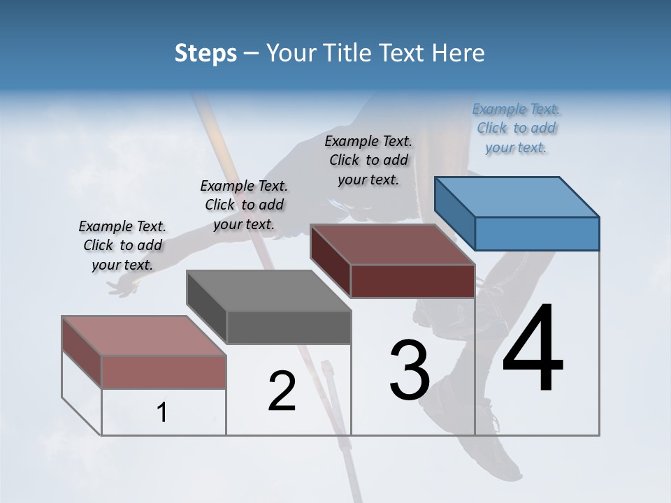 Decathlete High Jump Casual PowerPoint Template