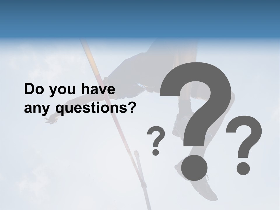 Decathlete High Jump Casual PowerPoint Template