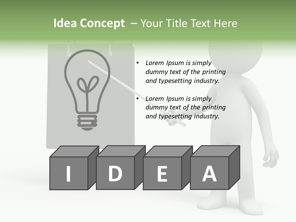 Bag Humorous Icon PowerPoint Template