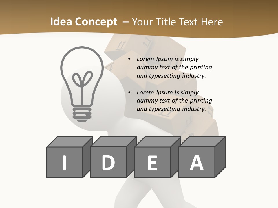 3D Boxes PowerPoint Template